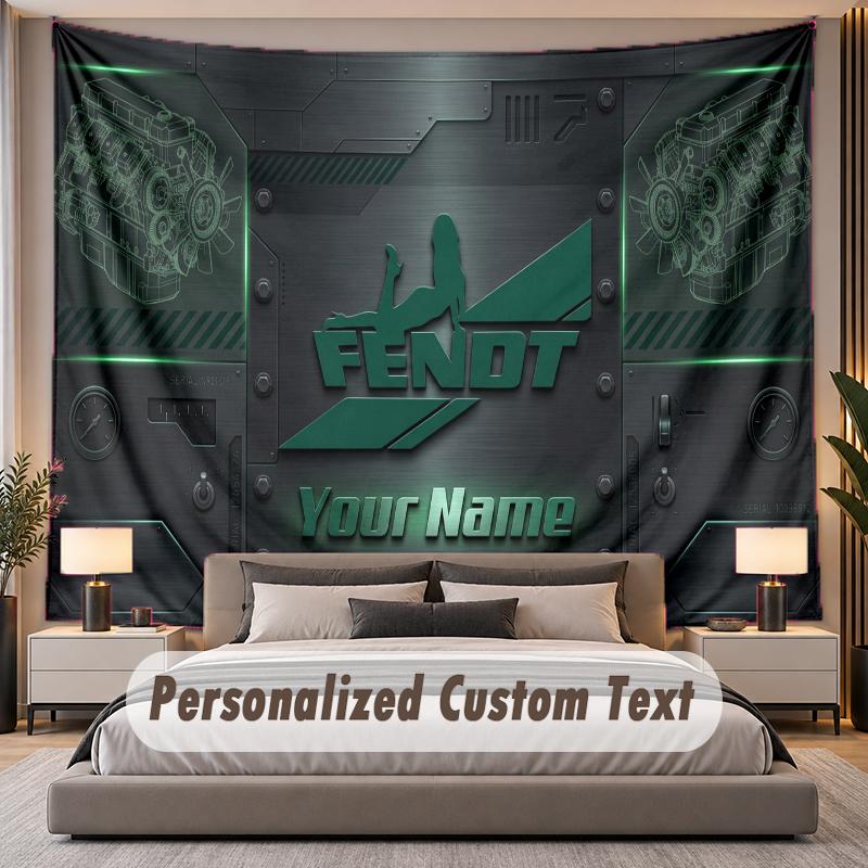 Custom Name Text Tapestry Fendt Personalized Polyester Wall Tapestry For Bedroom And Room