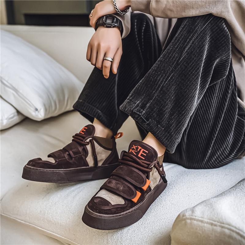 Fashion Original Black High Top Sneakers Men Street Comfortable Suede Men's Skateboard Shoes Fashion Casual Designer Shoes Men Trainers