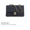 Chanel Denim With Gold Metal Shoulder Bag Mini Women's Dark Blue & Orange A69900-B23660-U7663