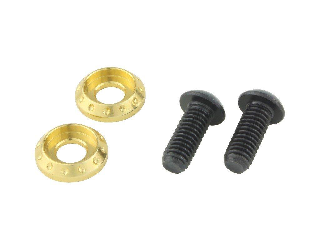 POSH FAITH Motorcycle Supplies Machined License Plate Holder Set Champagne золотой