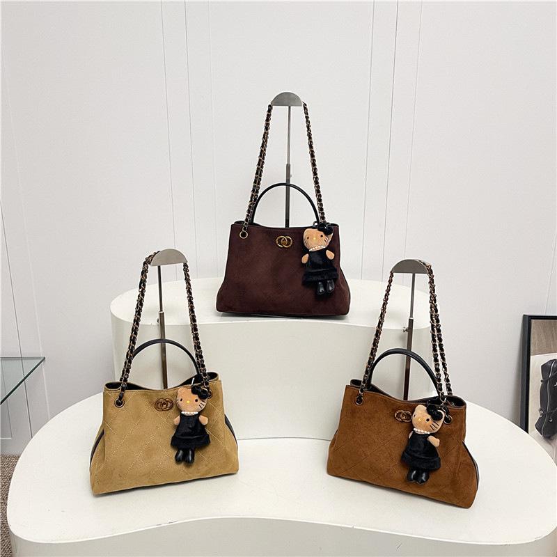 Handheld Frosted Chain Bag for Women - 2025 Large-Capacity Shoulder Crossbody with High-End Style