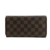 LOUIS VUITTON N61215 Trifold Damier leather Porte Tresor International Purse Brown leather unisex Used