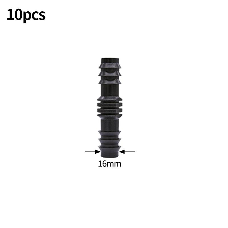 10pcs 16mm Garden Irrigation Tubing Fitting Tube Tee Elbow Equal Barb Connector Repair Connector End Plug Micro Drip Adapte