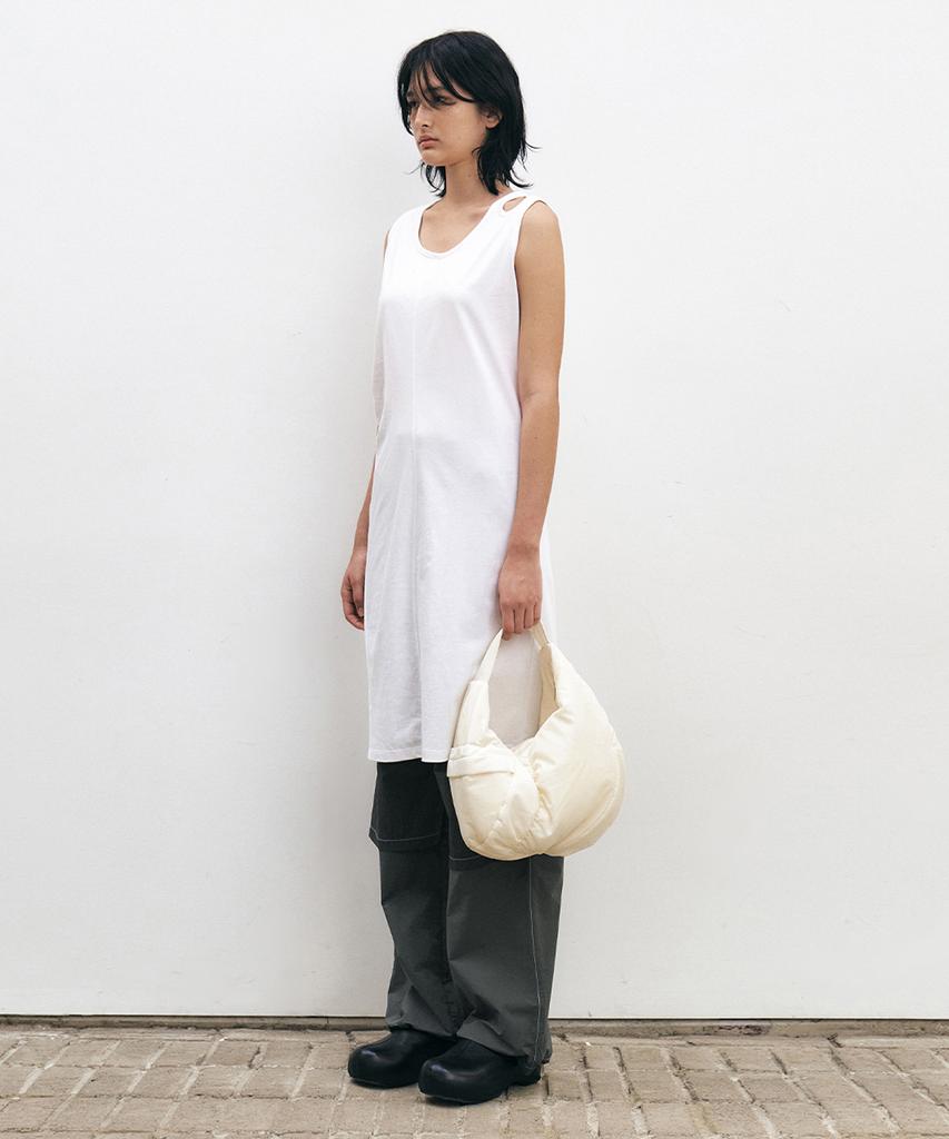 INSILENCE WOMEN Asymmetrical Cotton Dress White