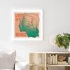 Square Poster Art Prints Boho Abstract Woman and Leopard Snake Nordic Retro Sun Face Mind Canvas Painting Living Room Home Decor