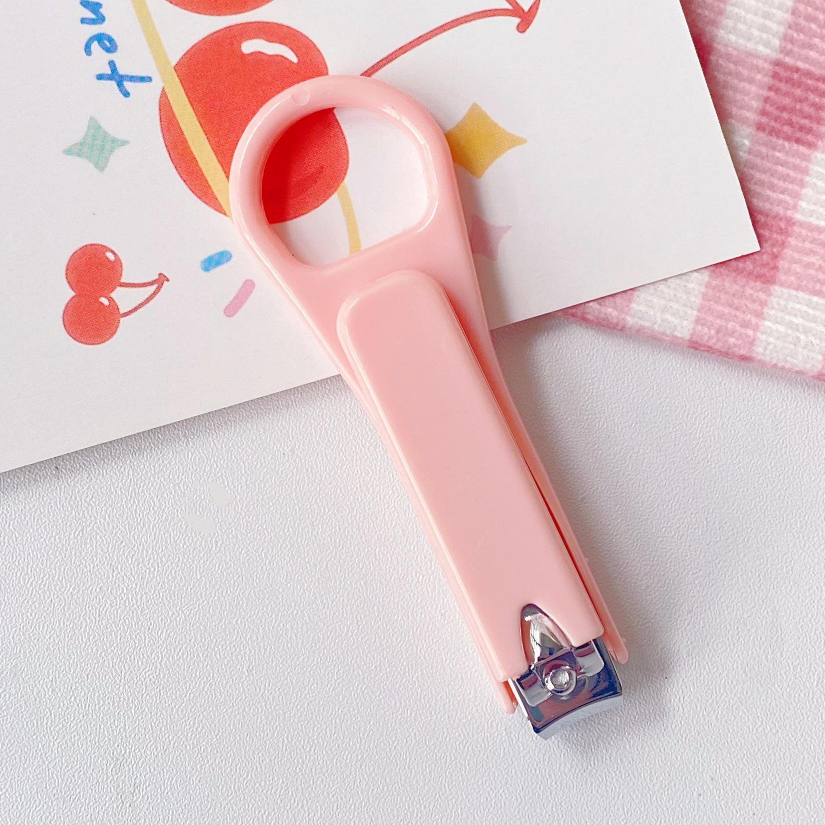 Cute Cartoon Anti-Splash Nail Clipper Set - Portable, Girly, Student-Friendly Manicure Kit