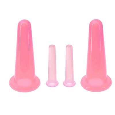 Vasetti per massaggio con ventose in silicone, anticellulite, massaggio facciale, ventose, lifting del viso, raschiamento della pelle, guasha, antirughe