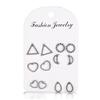 New Product, Retro Wind Moon Love Triangular Geometric Stud Earrings Set