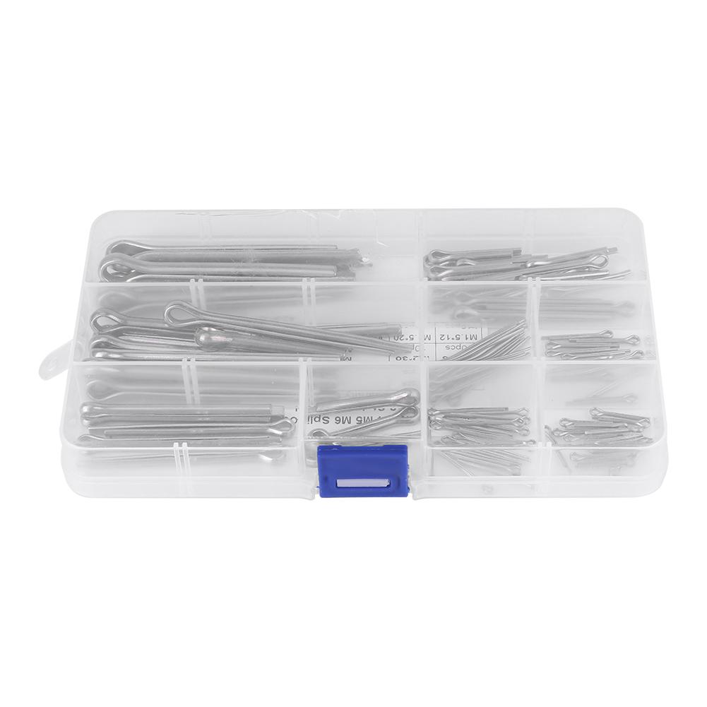 90pcs 11 Kinds M1.5 M2 M3 M4 M5 M6 Split Cotter Pins Assortment with Case