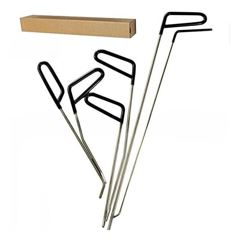 6Pcs/set Car Dent Puller Rod Hooks Hammer Door Dent Ding Hail Fix Removal Repair Tools Maintenance Set Automotive Accessories