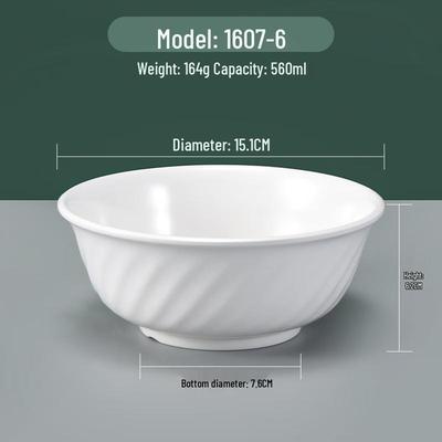 Commercial White Melamine Serving Bowl