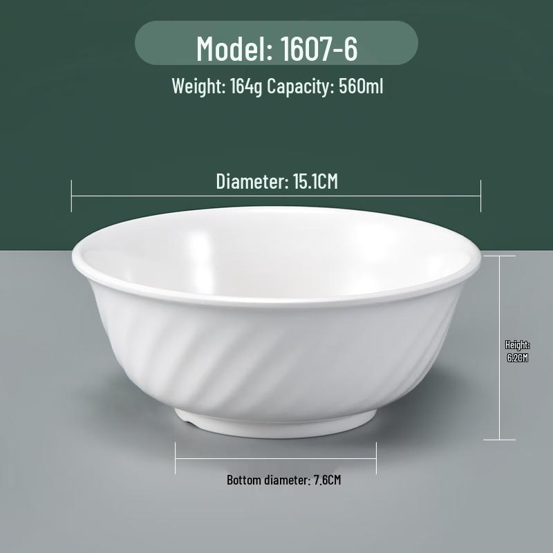 

Commercial White Melamine Serving Bowl