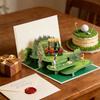 Handgefertigte Golfplatz-Cart 3D Popup Grußkarte Sportveranstaltung Themenkarte Ornament Für Partydekorationen