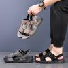 2025 new men's sandals leather casual soft sole soft surface men's beach shoes leather sandals men's outdoor slippers