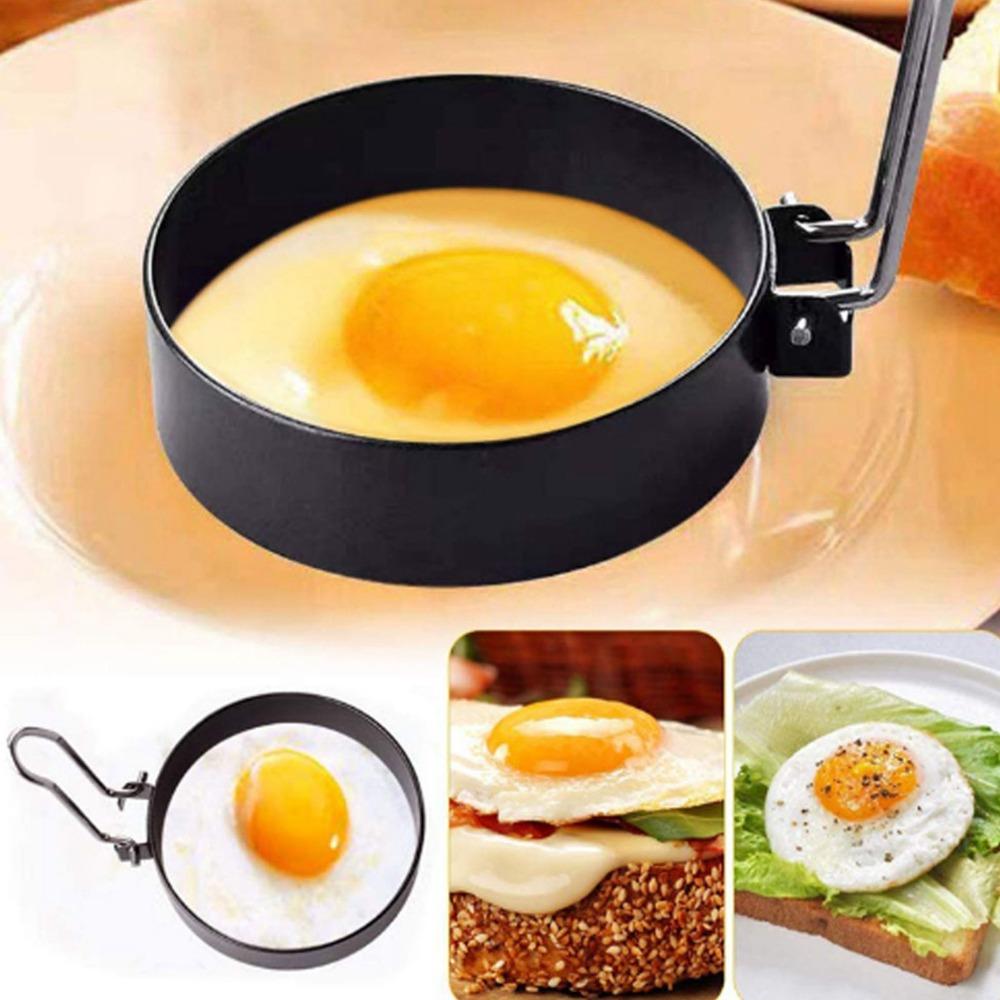 2PCS Stainless Steel Egg Shaper 3.5 In Non-Stick Egg Rings Multi-functional Durable Pancake Cooking Ring Restaurant
