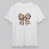 Women's Oversize Soft Trend Comfortable T-Shirt Colorful Bow Z Letter Design Tee