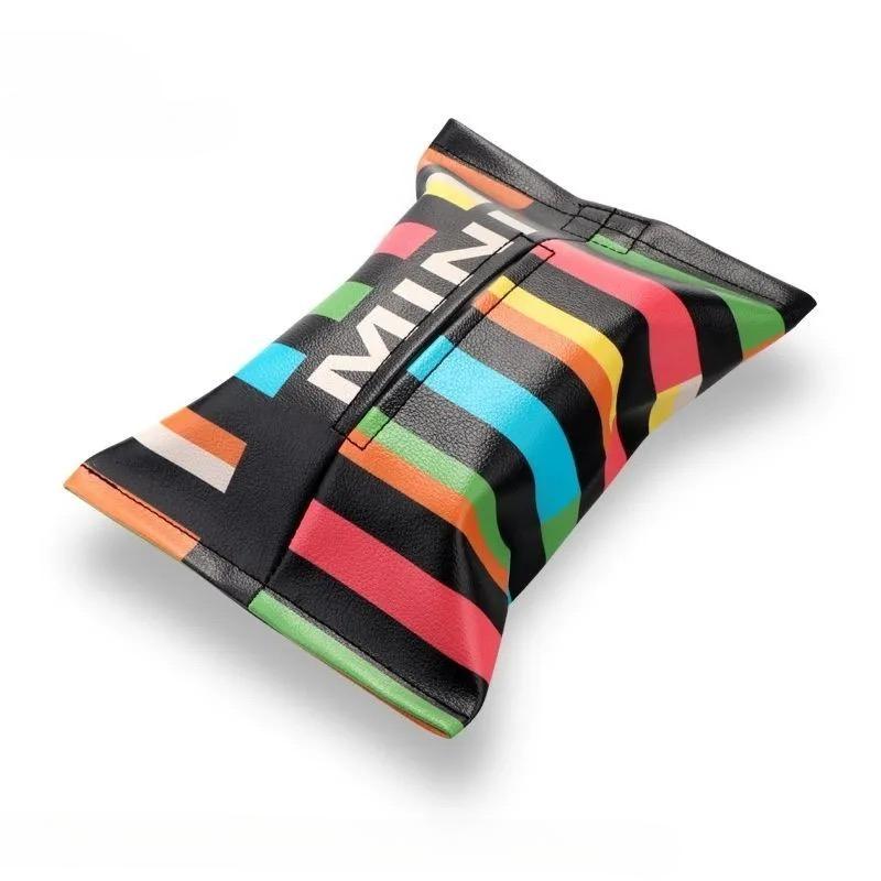 Microfiber Leather Car Tissue Box British Style Creative Personality Red/Blue Union Flag Car Use Paper Bag High Quality