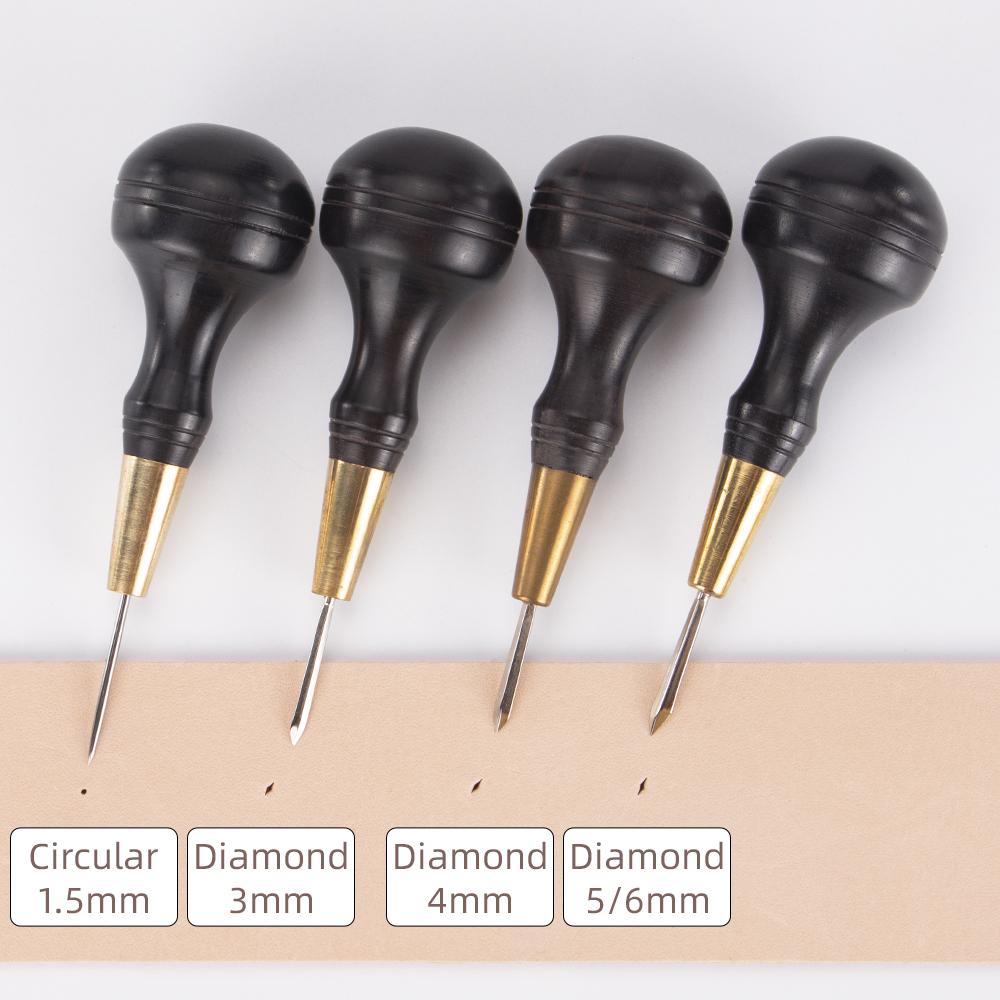 1pcs Leather Hole Punching Awl, Leather Sewing Stitching Hole Cutting Tool, Manual Leather Punch Carving Handicraft Tool