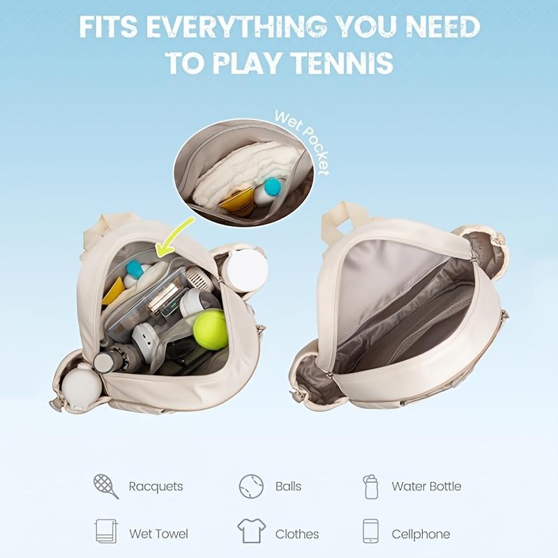 Tennis Sling Crossbody Backpack  Tennis Racket Bags For Women Men Suitable For Pickleball Tennis Badminton