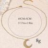 Versatile Crescent Pendant Necklace: 4-Color Titanium Steel Clavicle Chain