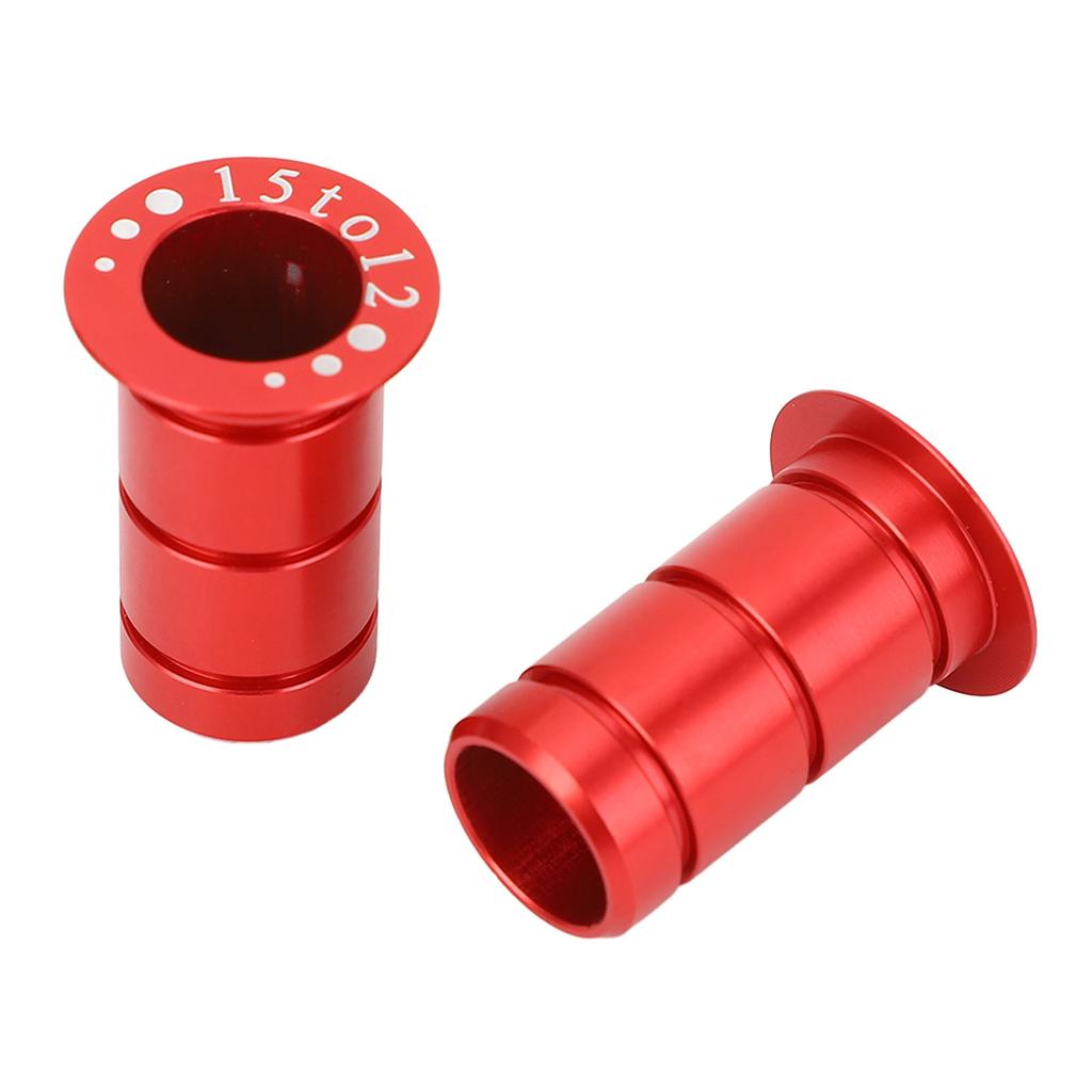 Mountain Road Cycle Hub Thru Axle Adapter 15MM To 12MM Front Thru Axle Adapter Aluminum Alloy Red