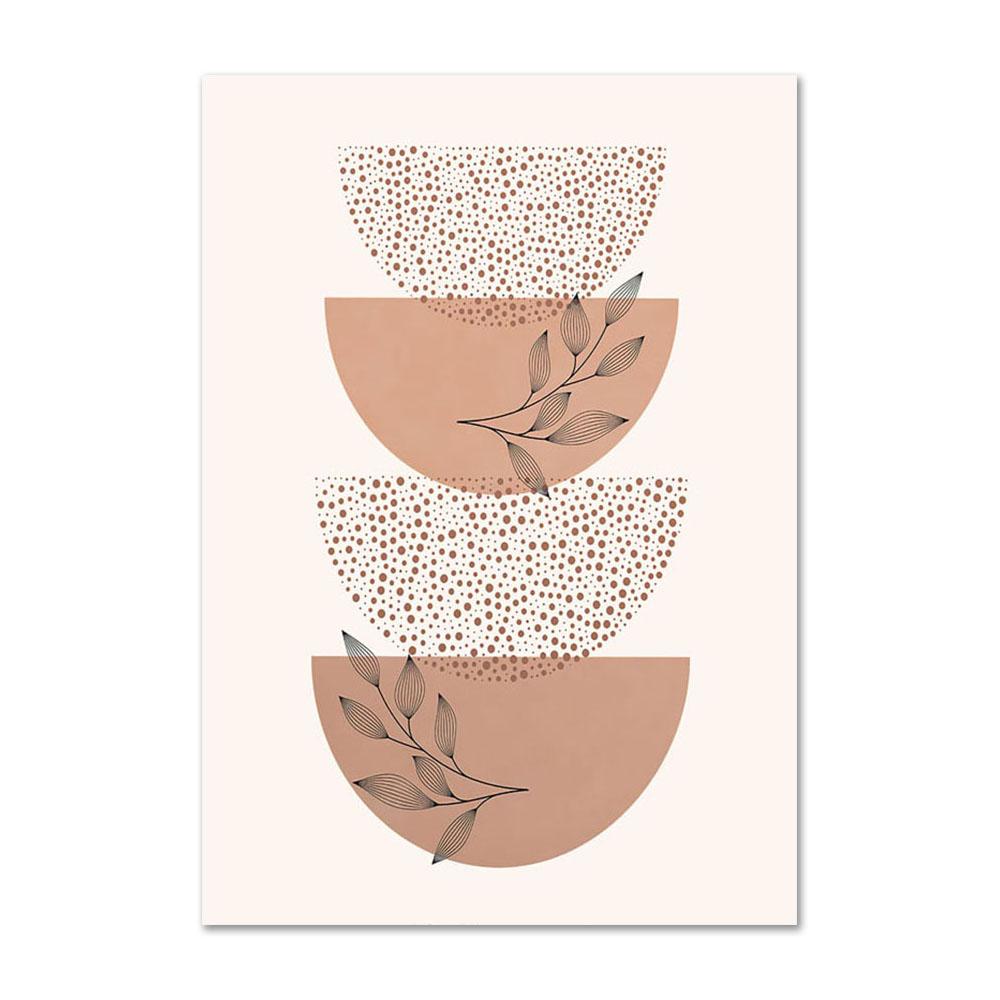 

Бохо абстрактный настенный художественный постер и принты линии растений лист женщина скандинавская картина на холсте геометрическое украшение домашняя Настенная картина 21x30cm No Frame