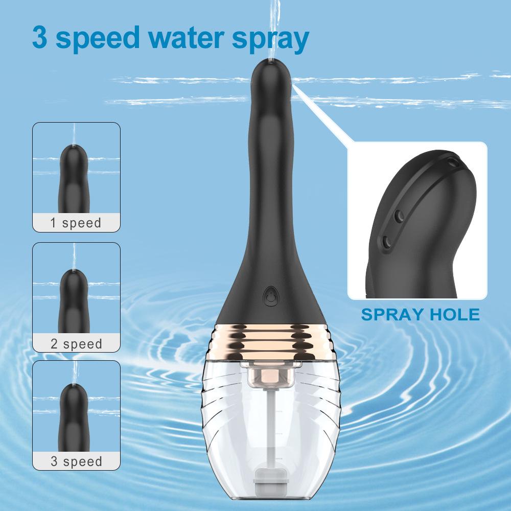 Automatic Electric Enema Bulb Rechargeable Anti Back-Flow Douche for Men Women Private Hygienic Douche for Women Vagina Cleansing