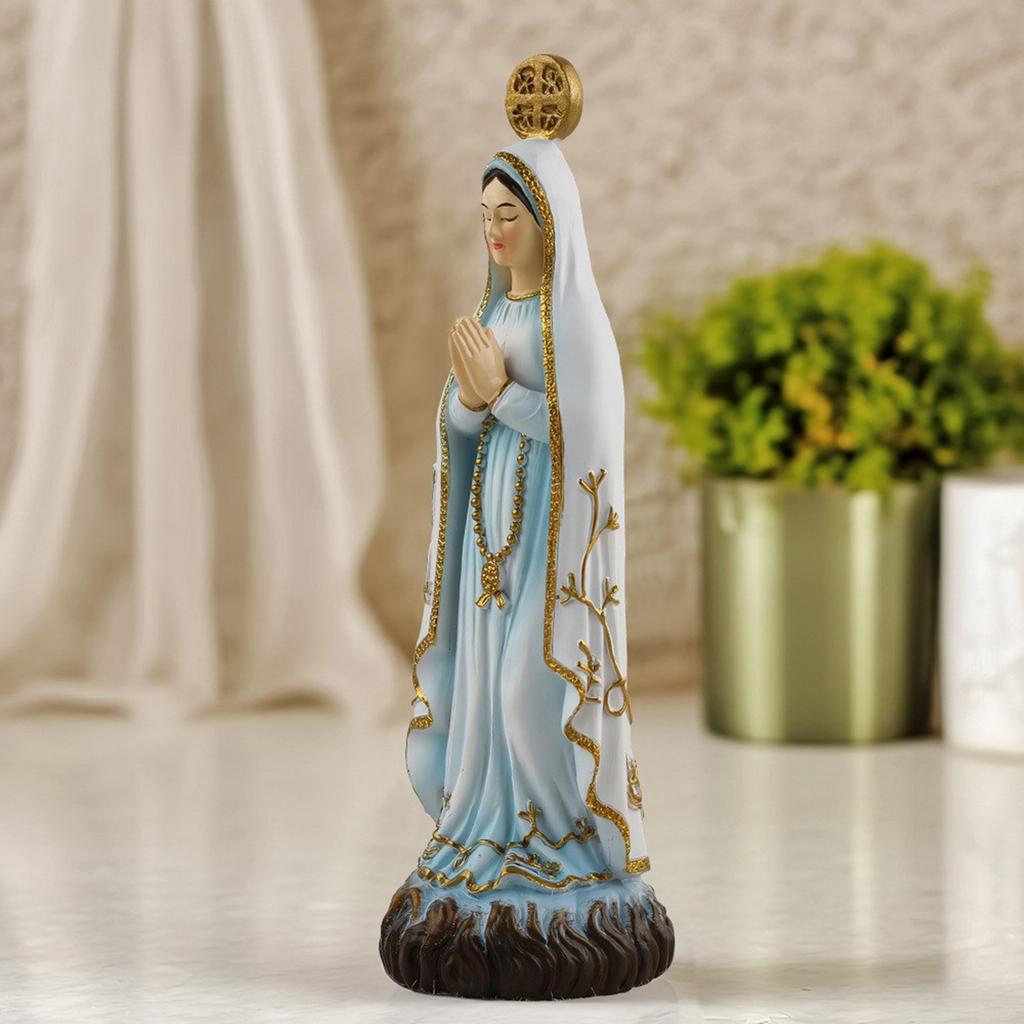 Lady Of Mary Blessed Virgin Mother Mary Catholic Religious Gift Resin Figurine Statue Virgin Mary Sculpture Home Decoration