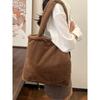 Plush bag women's new fashion winter solid color fashion shoulder underarm bag plush portable small square bag