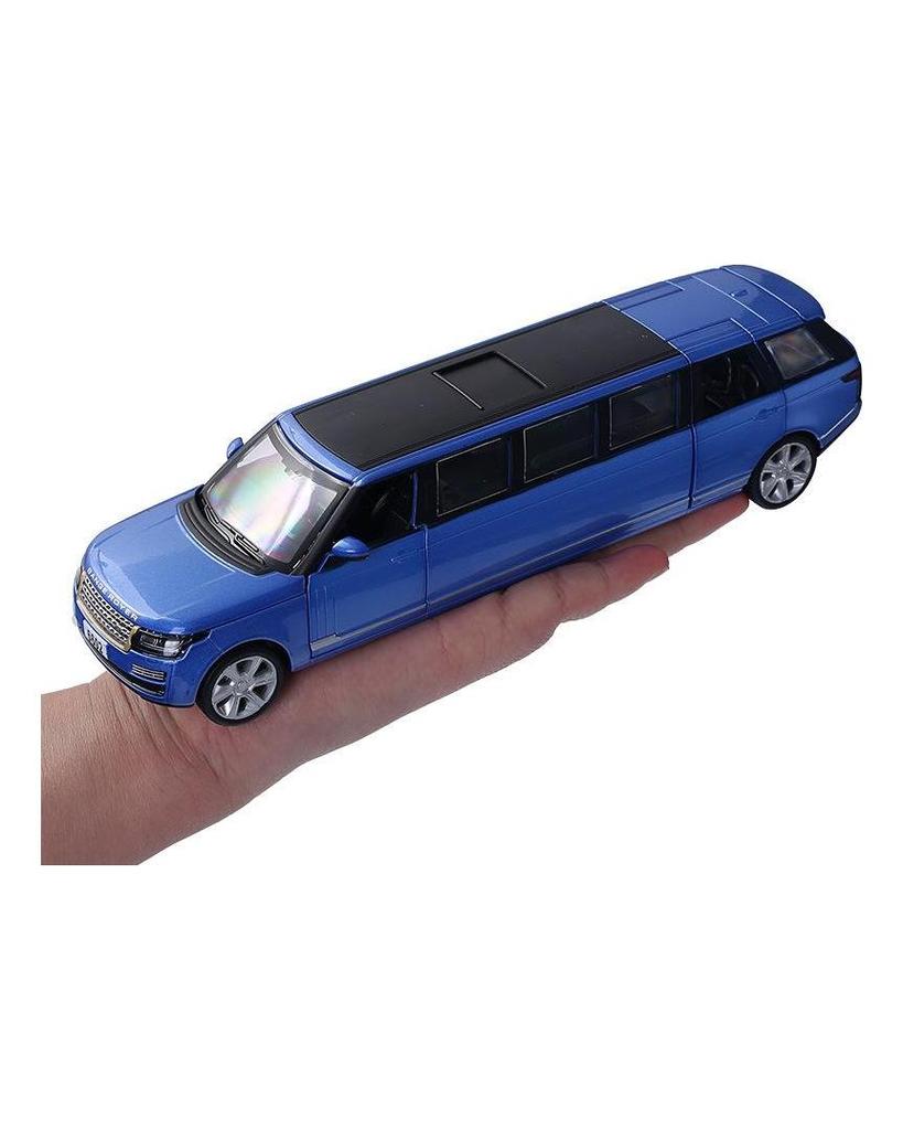 1/32 Scale Land Range Rover Lengthen Diecast Car Model Toy, Pull Back Toy Vehicle with Sound and Light for Kids Toddler Boys Girls Gift Collection