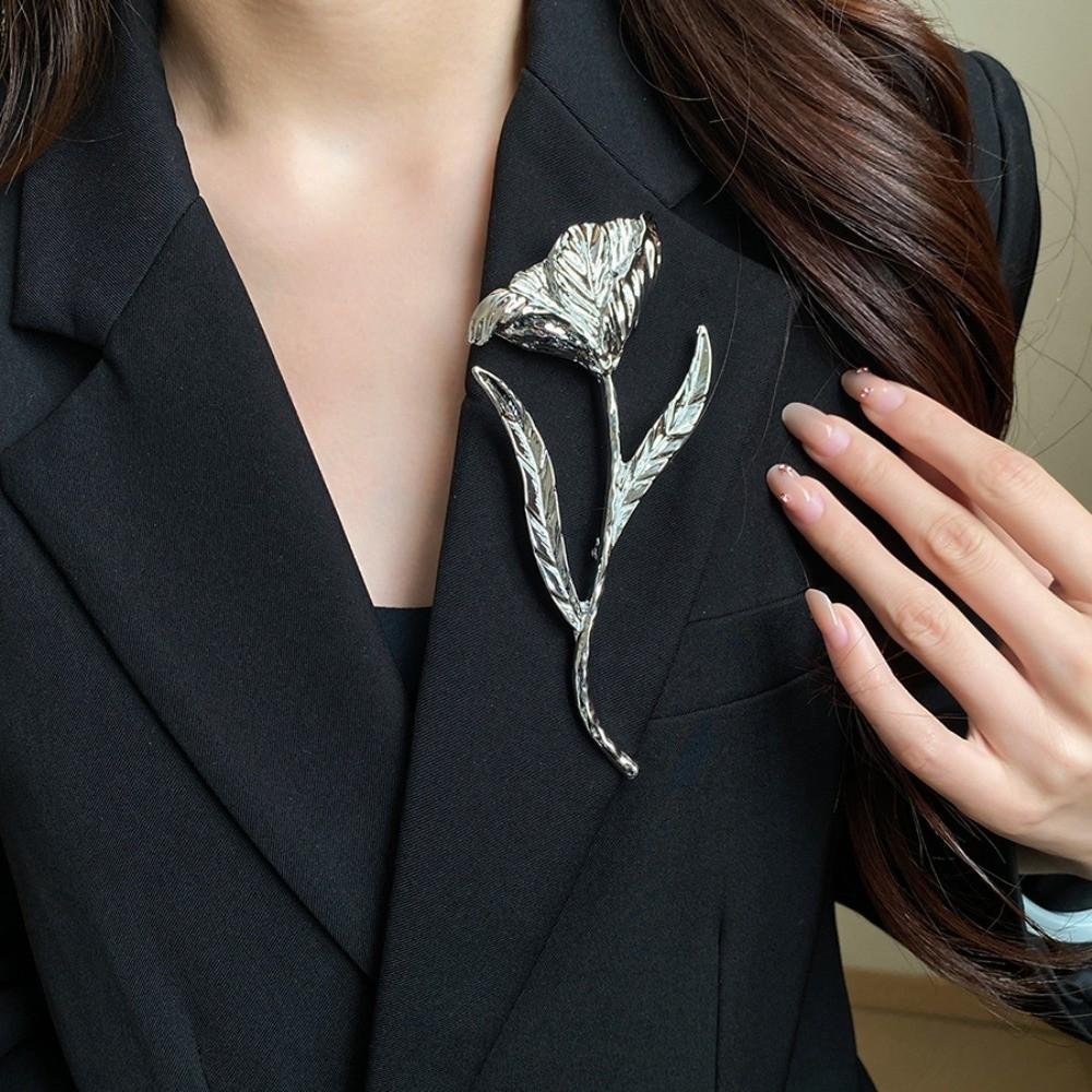 Suit Charm Deco Tulip Brooch Exquisite Clothing Pin Accessories Flower Bud Brooch  Office