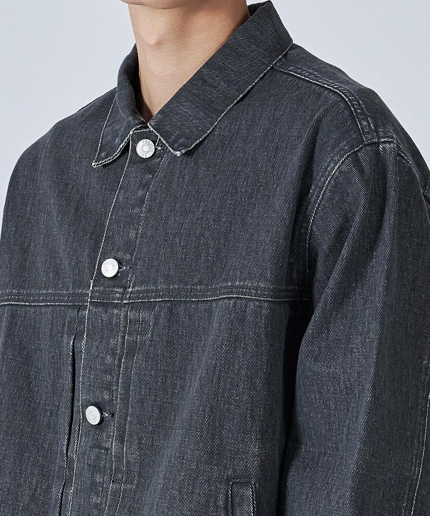 PROJECT3 Compact Twill Trucker Jacket [Gray]_Tj1103