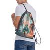 Custom Hatsunes Anime Mikus Drawstring Backpack Sports Gym Bag for Women Men Manga Shopping Sackpack