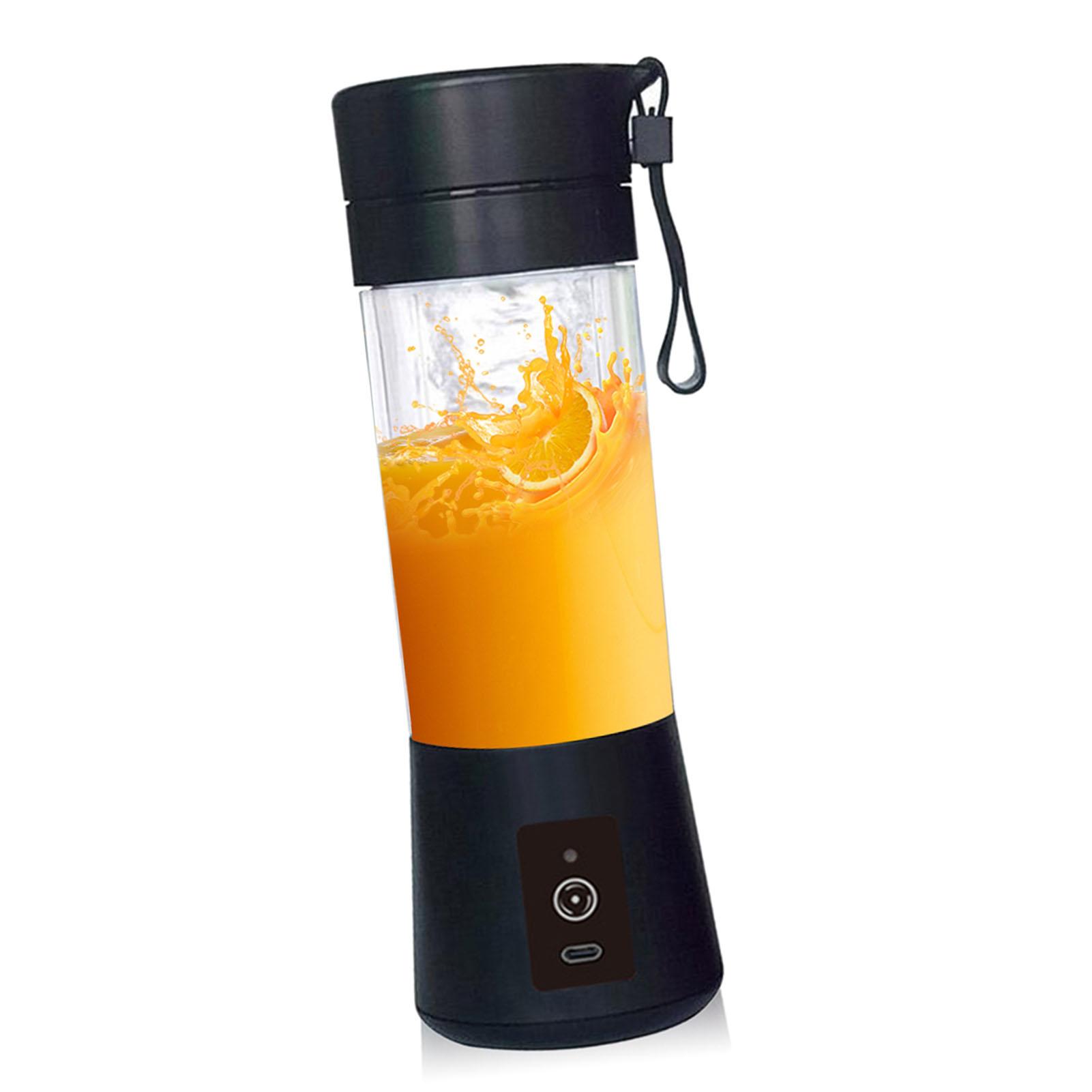 

Портативный блендер для коктейлей и смузи, персональный размер, однопорционный, дорожный, фруктовая соковыжималка-миксер, чашка с подзарядкой чёрный