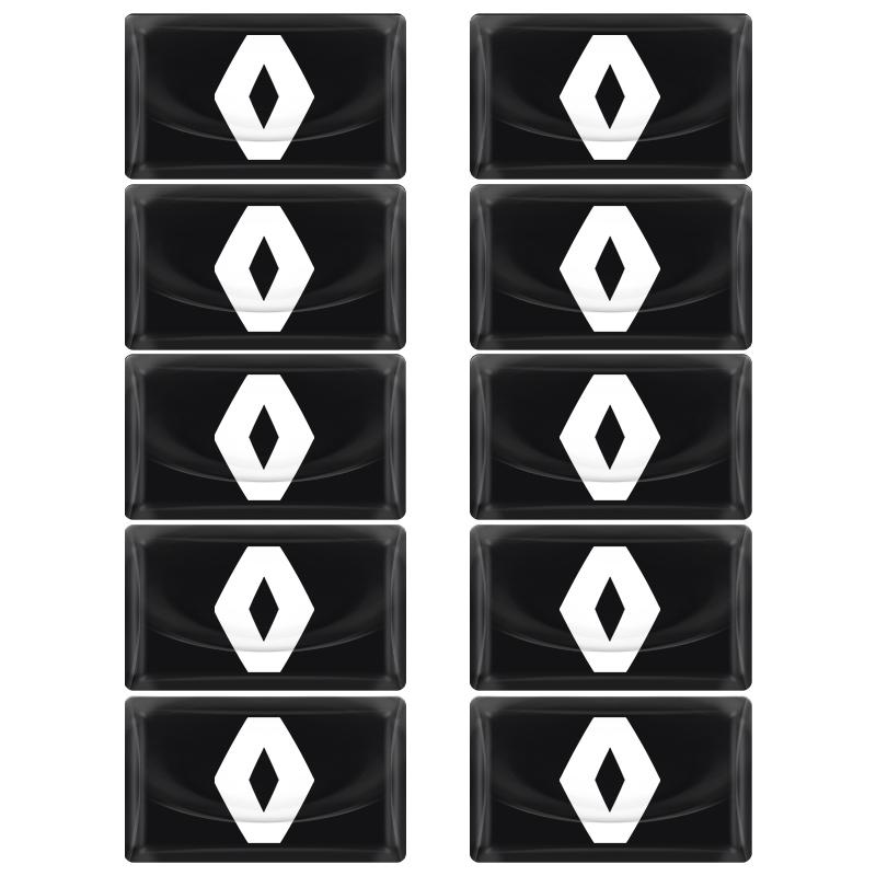 Carbon Fiber Steering Wheel Car Logo Emblem 3D Stickers For Renault Dacia Koleos Clio Laguna 2 Megane 2 3 Duster Logan Captur