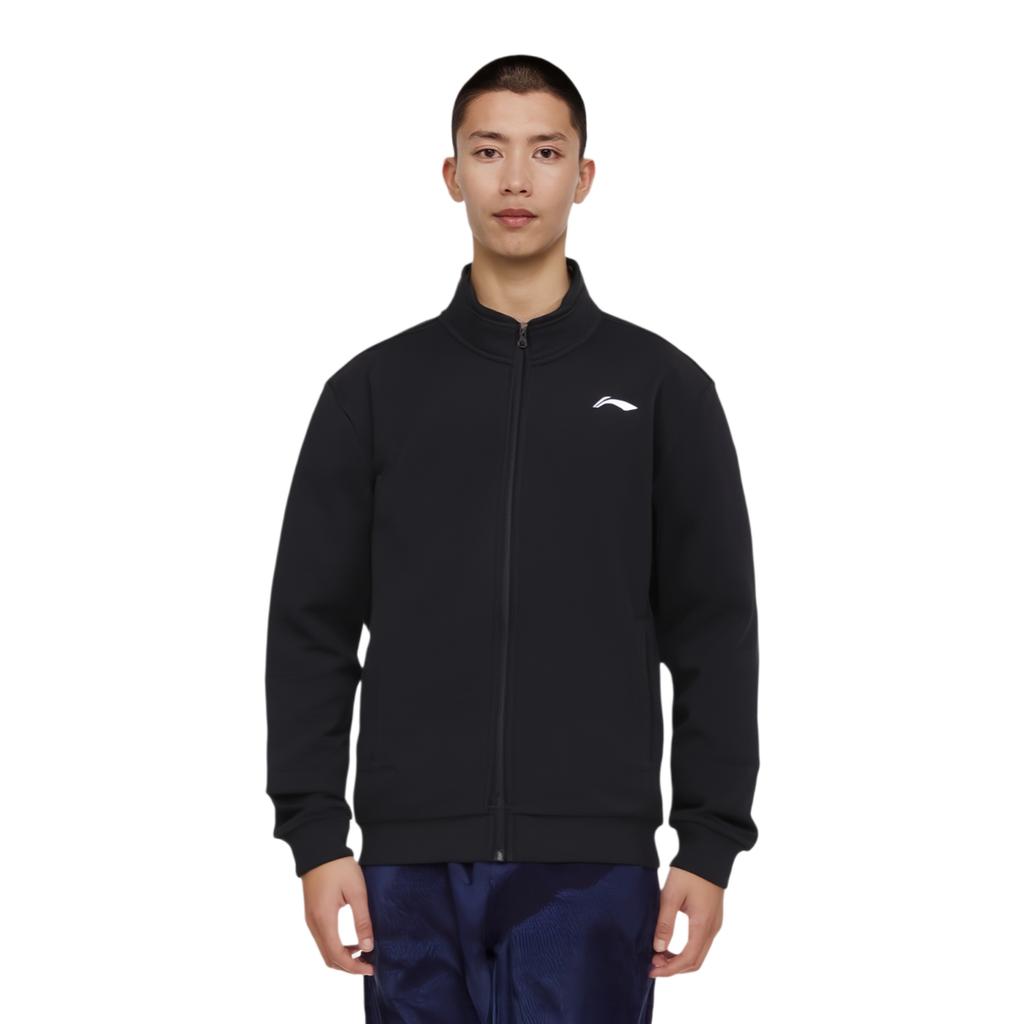 Li-Ning Plain Zip-Up Hooded Comfortable Breathable Jacket Men jackets Black AWDUA35-1