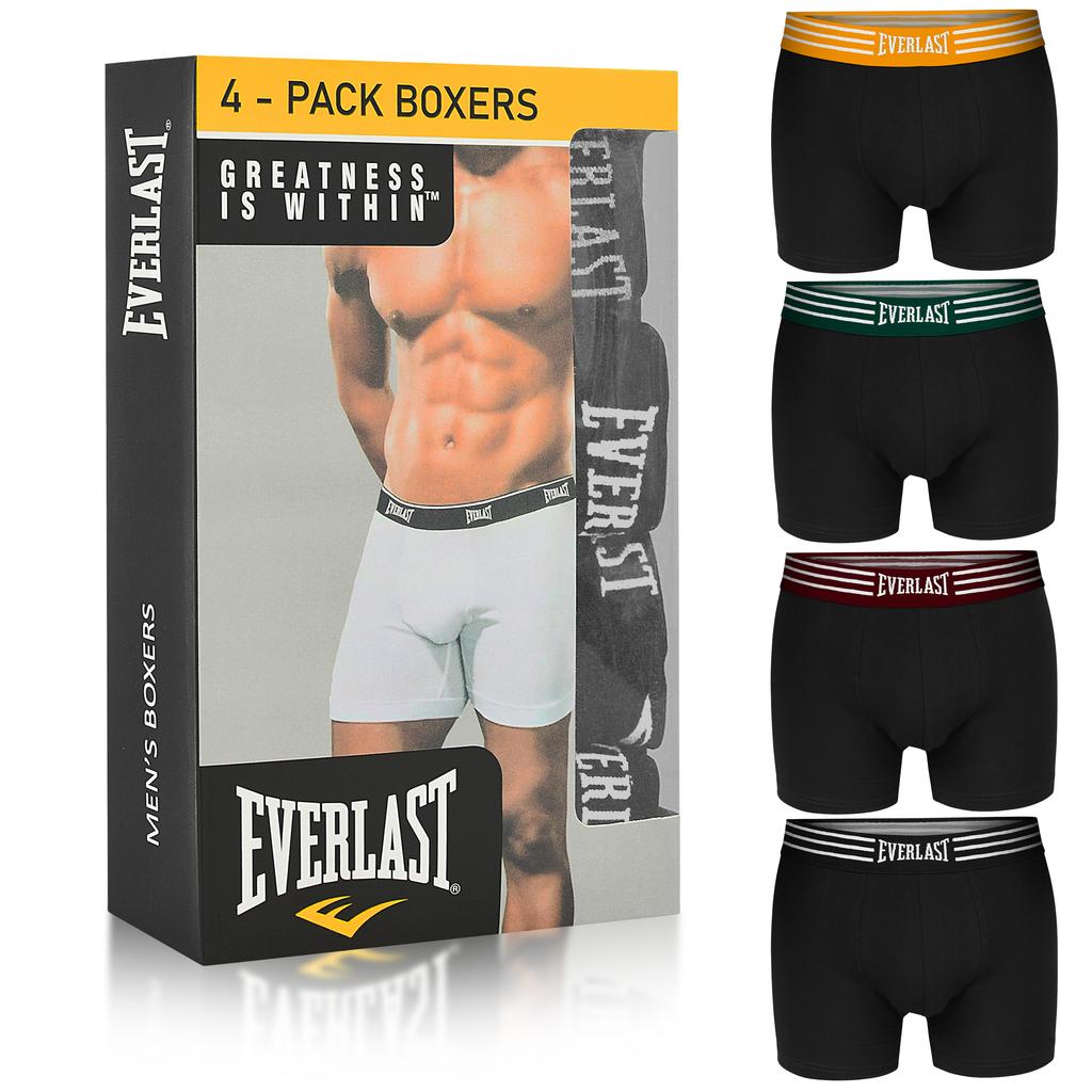 EVERLAST Herren Boxershorts Ev004 Mix Farbe Baumwolle 4 Stück
