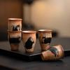 50ml Japanese Kiln Change Ceramic Teacup Retro Handmade Zhiye Cat Cup Small Master Mug Porcelain Chinese Kung Fu Gongfu Teaware