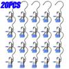 5-30pcs Stainless Steel Clothespins Laundry Clothes Pegs Hook Portable Hanging Clothes Clip Wardrobe Clothes Organizer Hanger