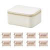 Stylish Faux Leather Jewelry Keeper Portable Jewelry Organizers Box Travels Friendly Jewelry Container with 8 Pockets