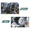 F19A 4.5'' 7" Headlight Visor Trim Rings Head Lamp Decorate Accessories Motorcycle Headlamp Frenched Rings