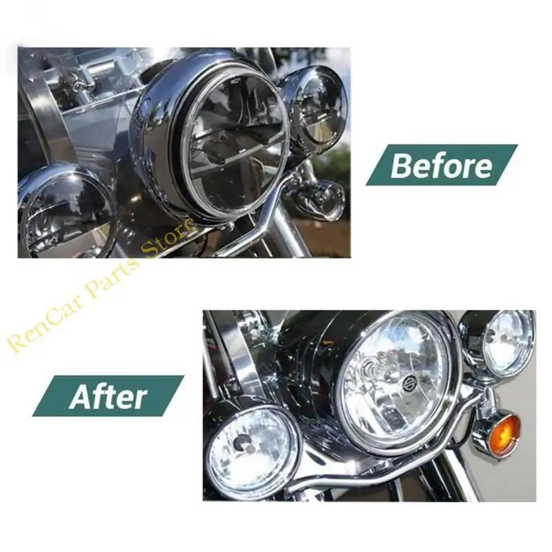 F19A 4.5'' 7" Headlight Visor Trim Rings Head Lamp Decorate Accessories Motorcycle Headlamp Frenched Rings