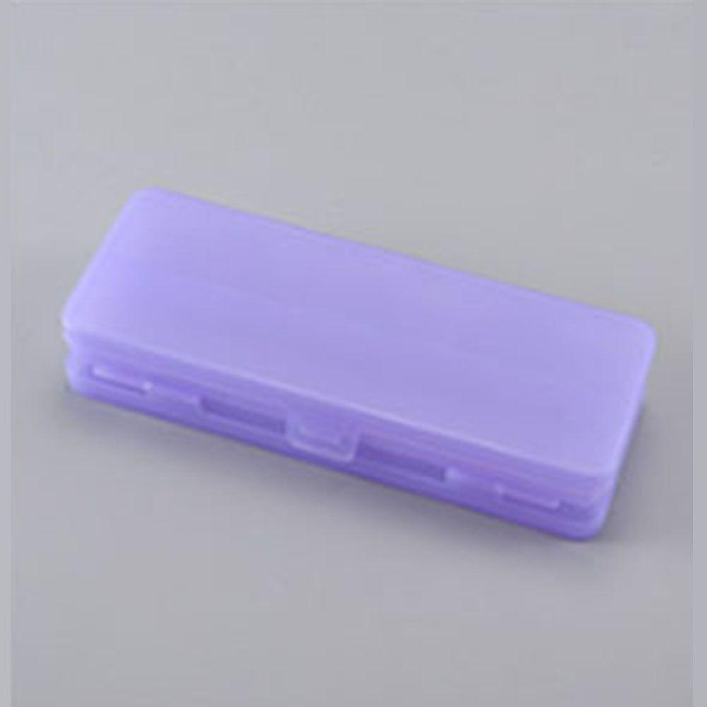 

Коробка для хранения Прозрачный пенал Макарон Простой пенал Двухслойный пенал Канцелярские товары фиолетовый