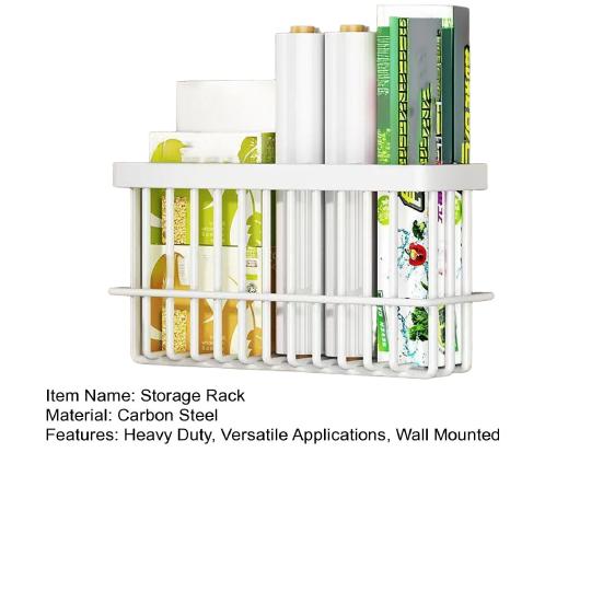 Cabinet Door Organizer Adhesive Storage Rack Inside Cabinet Kitchen Wall Mounted Pantry Caddy Hanging Storage Basket for Fridge Bathroom Organization