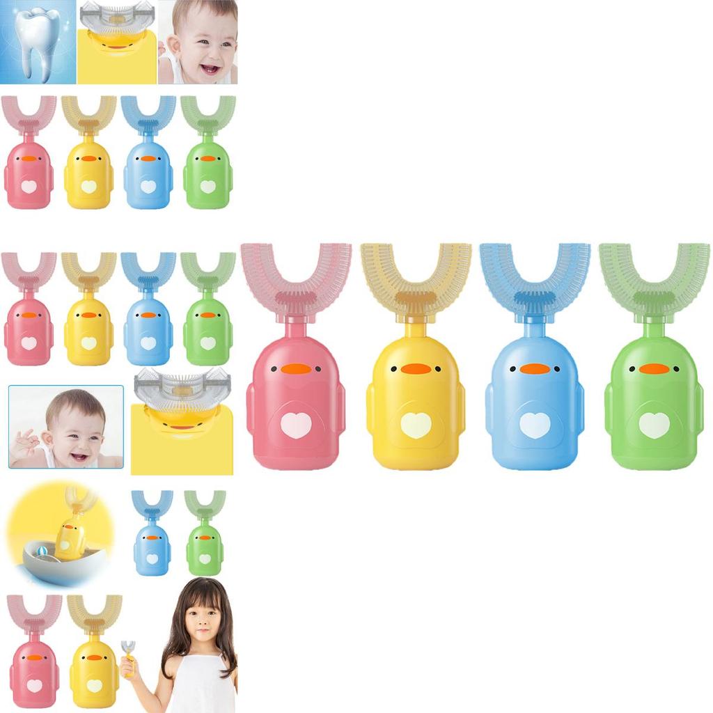 Adorable Silicone U-shaped Toothbrush For Toddlers Safe And Comfortable