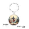 Dawapara Hindu-Gott Amulett Herr Ganesha Schlüsselanhänger Shiva Parvati Anhänger UV-graviert Spirituelles Geschenk Edelstahl Yoga Schmuck