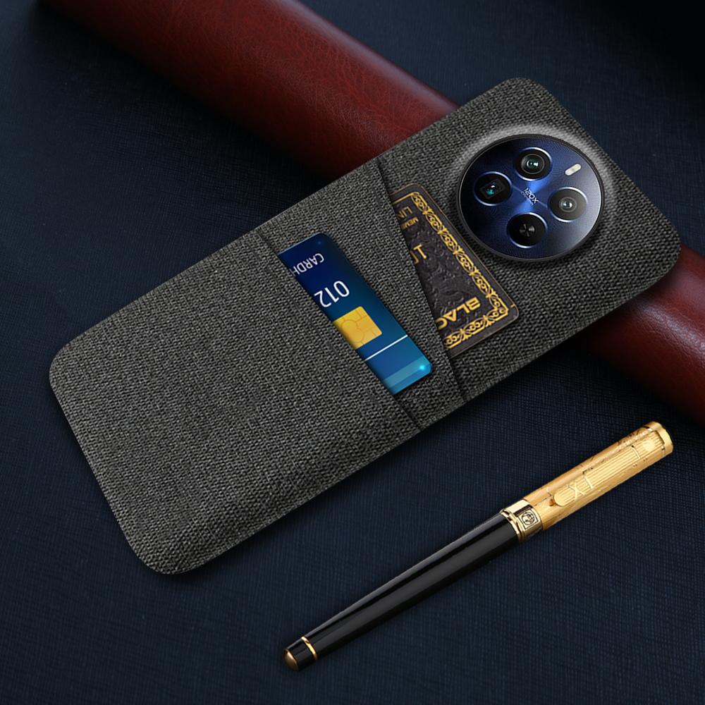 For Realme 12 Pro 5G/12 Pro+ 5G Case Cloth Texture Scratch-resistant Phone Shell with Dual Card Holder