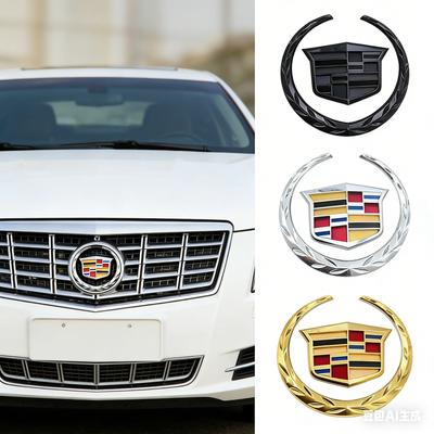 ABS Car Front Grille Center Emblem Cover for SRX ATS XTS Front Rear Trunk Badge Sticker Decoration Exterior Accessories