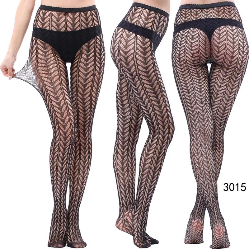 Freeauce Womens Hollow Out Mesh Fishnets Black Stockings Pantyhose Garter Belt Plus Size Sexy Leggings Thigh High White Tights
