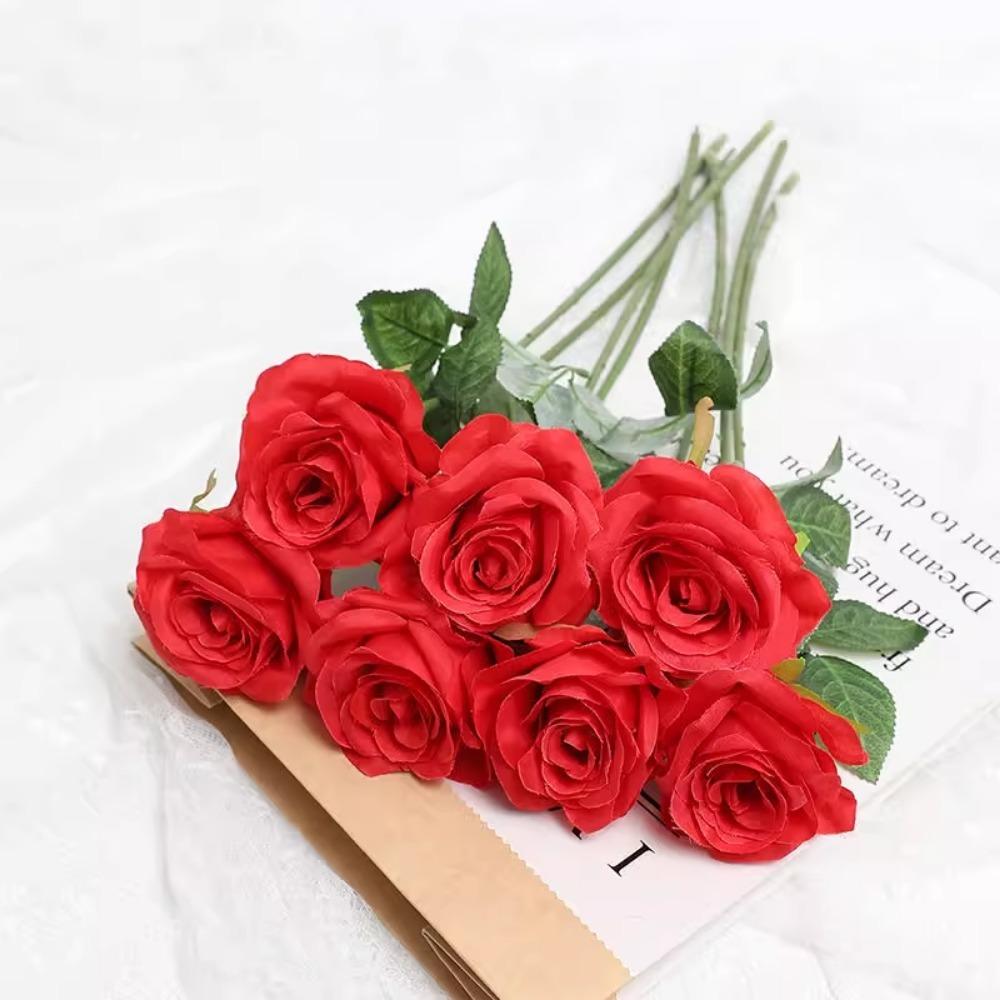 3/5Pcs Tulip Rose Artificial Flower Bouquet for DIY Home Room Table Decor Wreath Gift Box Scrapbooking  Wedding Christmas Decor